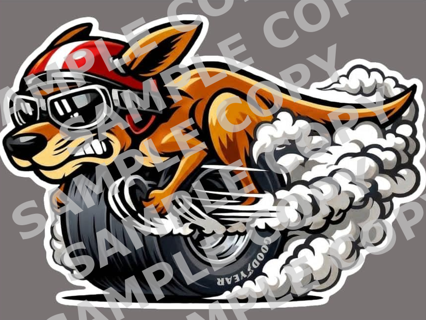 Left Facing Kangaroo Sticker